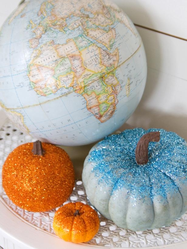 Glittered Pumpkins Glittered Pumpkins
