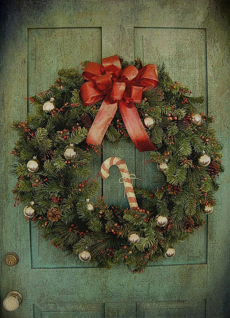 Vintage ornament wreath