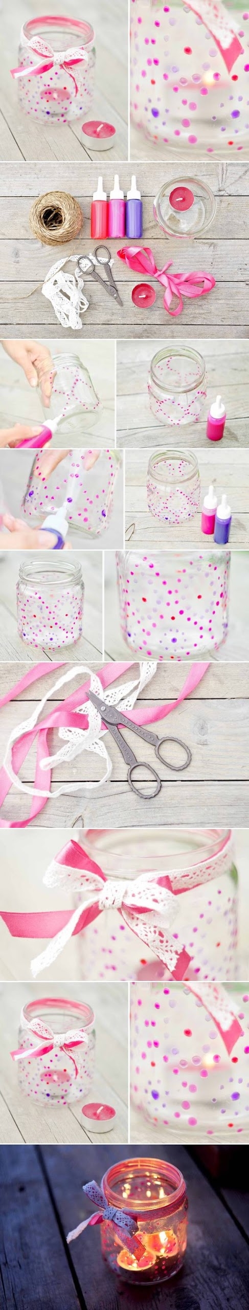 DIY Painted Glass Candle DIY Painted Glass Candle