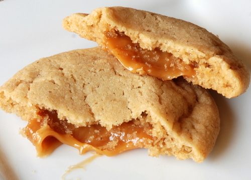 Caramel stuffed cookies