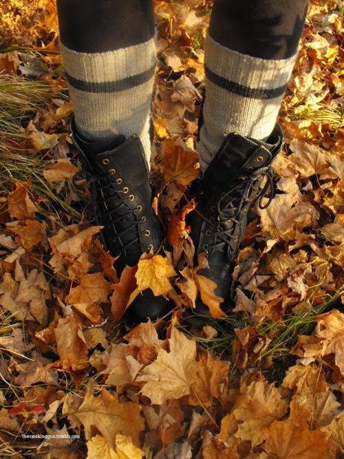 Boots in autumn