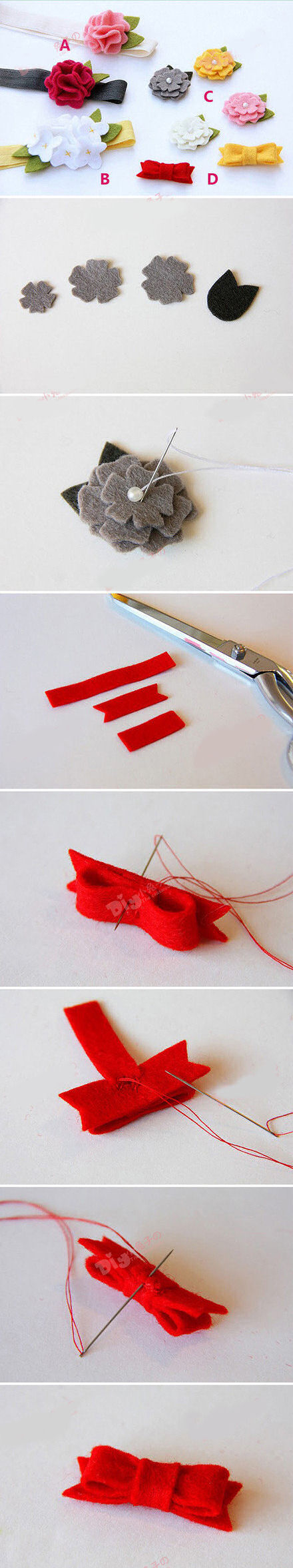 DIY Flower Bows DIY Flower Bows