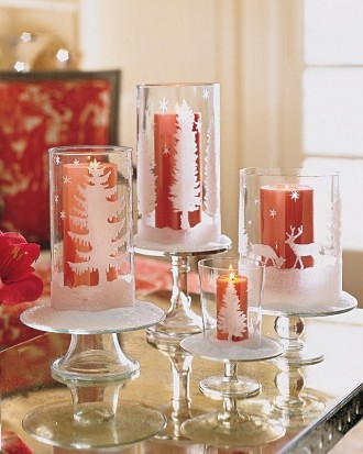 Glittered candleholders