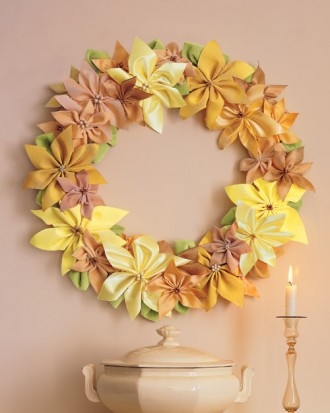 Ribbon poinsettia wreath Ribbon poinsettia wreath