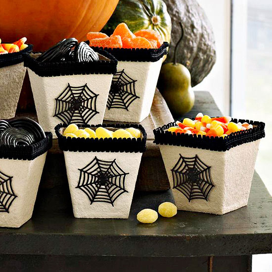 Spiderweb treat boxes