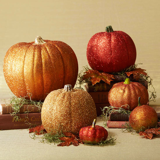 Glittery pumpkins Glittery pumpkins