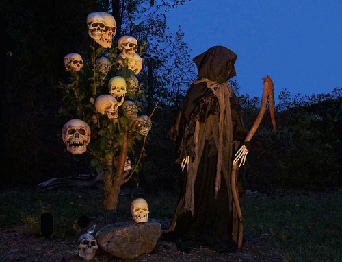 Grim Reaper and skulls Grim Reaper and skulls