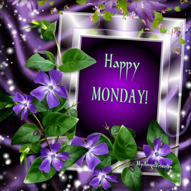 Happy Monday With Purple Flowers Pictures, Photos, and Images for