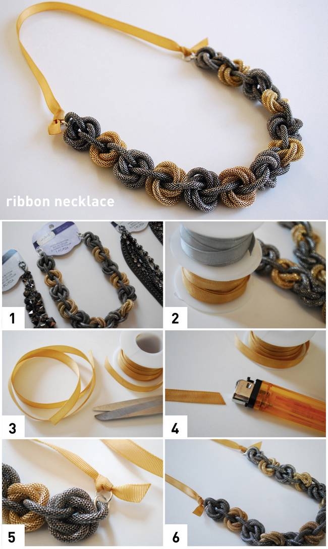 DIY Ribbon Necklace