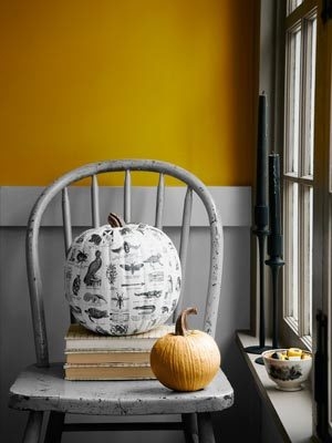 Decoupaged pumpkin