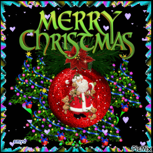 Moving Santa Ornament Merry Christmas Gif Pictures, Photos, and