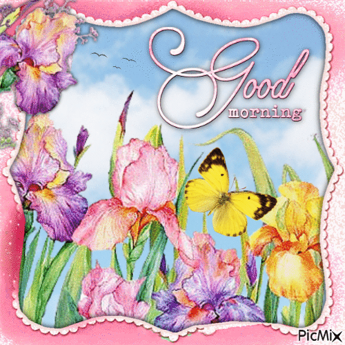 Good Morning Floral & Butterfly Gif Pictures, Photos, and Images for