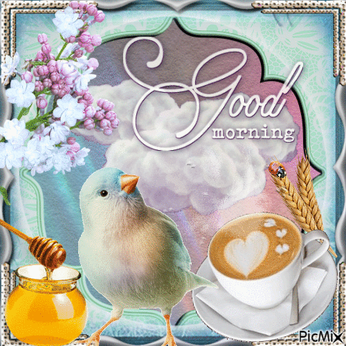 Good Morning With Bird, Honey & Coffee Pictures, Photos, and Images for