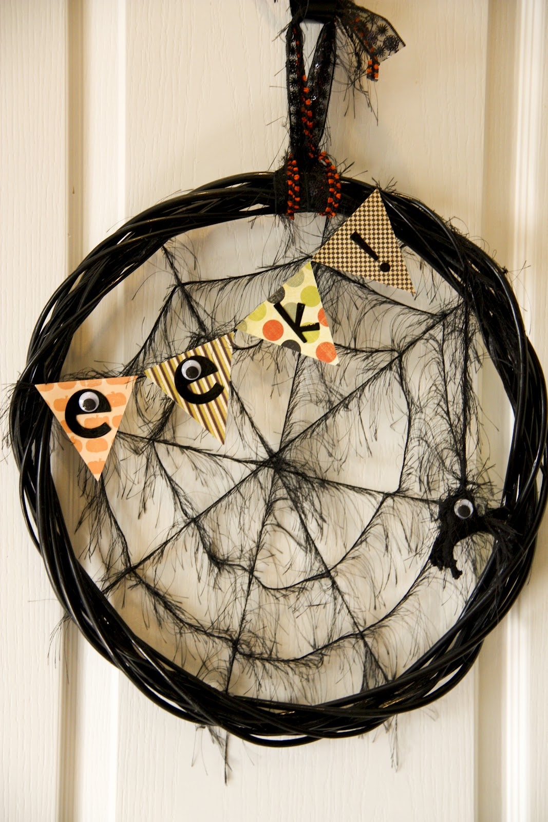 Halloween Spider Web Wreath