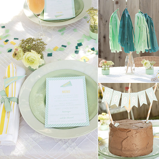 A minty fresh baby shower