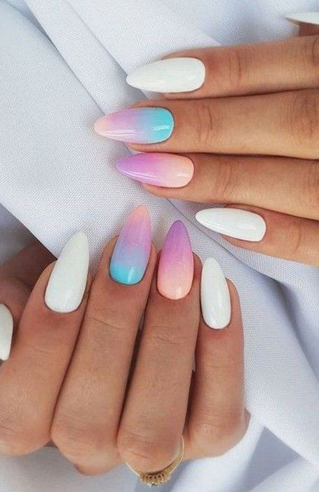 Summer Almond Nails Pictures, Photos, and Images for Facebook, Tumblr, Pinterest, and Twitter