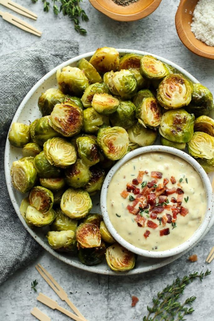 DIY Roasted Brussels Sprouts With Garlic Bacon Aioli Pictures, Photos