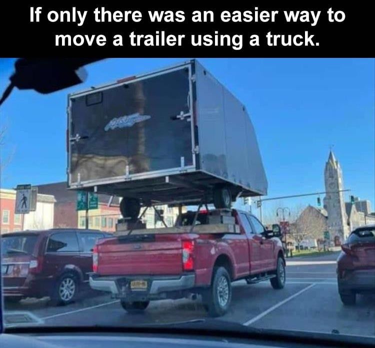 If Only There Was An Easier Way To Move A Trailer Using A Truck