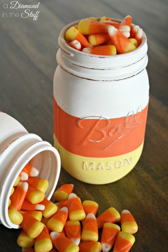 Candy Corn Themed Mason Jars Pictures, Photos, and Images for Facebook