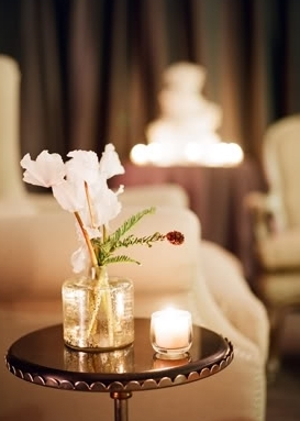 Floral and candle decor