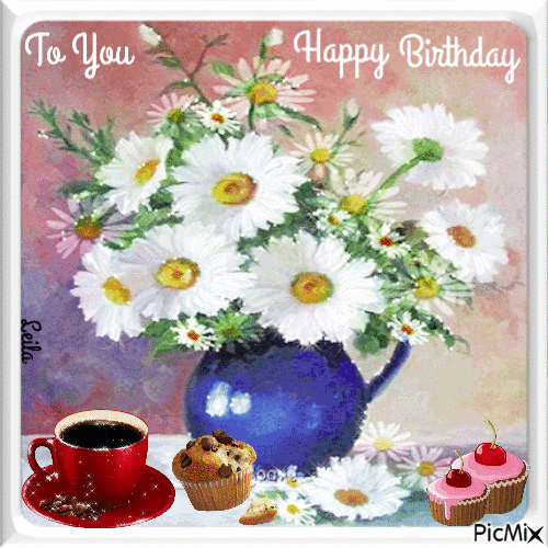 Vase Of Daisies - Happy Birthday To You Pictures, Photos, and Images