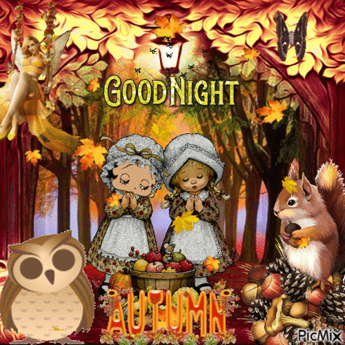 Good Night Autumn Praying Gifs Pictures, Photos, and Images for
