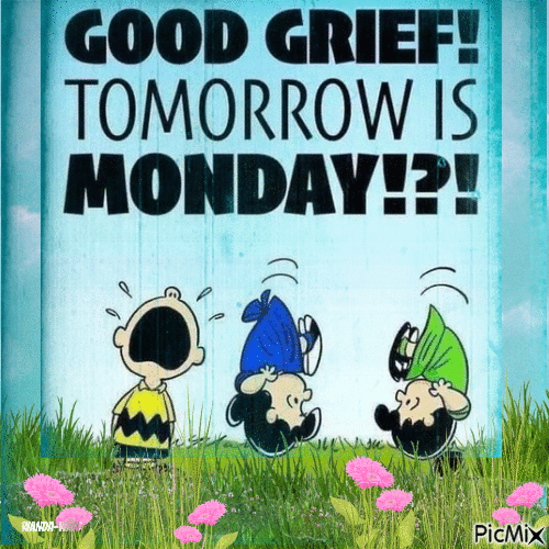 Good Grief! Tomorrow Is Monday!?! Pictures, Photos, and Images for