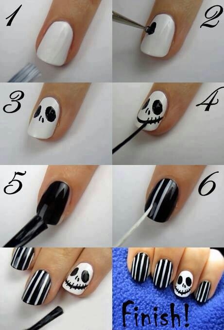 DIY Nails Jack Skellington DIY Nails Jack Skellington