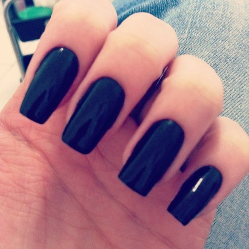 Black manicure nails