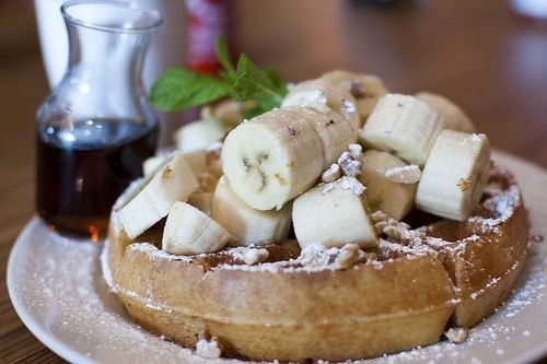 Banana waffles Banana waffles