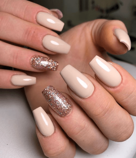Beige Glitter Nails Pictures, Photos, and Images for Facebook, Tumblr, Pinterest, and Twitter