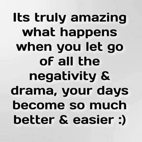 let go of the negativity