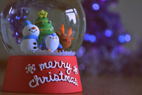 Merry Christmas Snow Globe