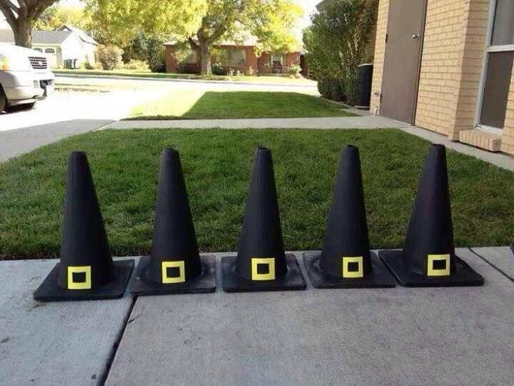 Witch Hats from Painted Street Cones