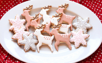 Reindeer and snowflake cookies