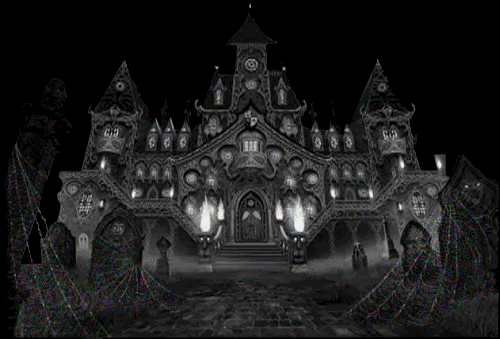 Haunted Mansion with Lightening