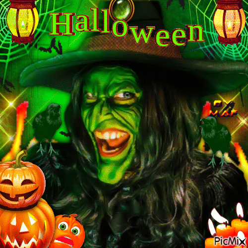 Wicked Green Witch Halloween Gif Pictures, Photos, and Images for