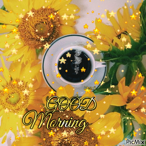 Yellow Sunflowers Good Morning Gif Pictures, Photos, and Images for