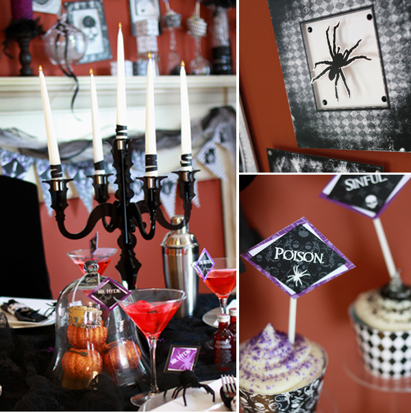 Elegant and eerie party decorations Elegant and eerie party decorations