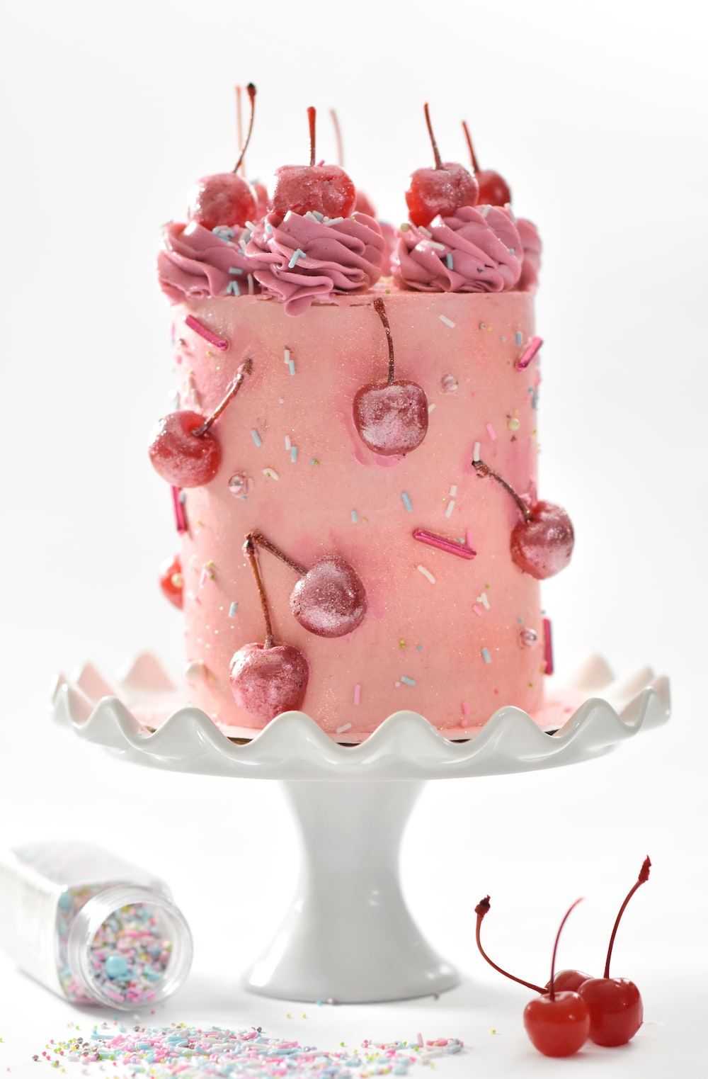 Cherry Confetti Cake