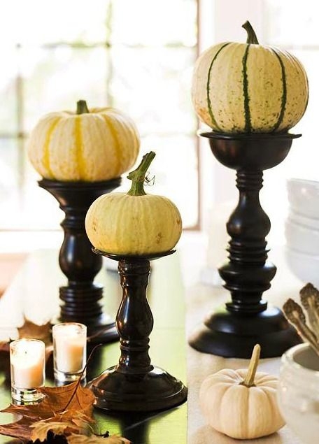 Pumpkins on Pedestals Pumpkins on Pedestals