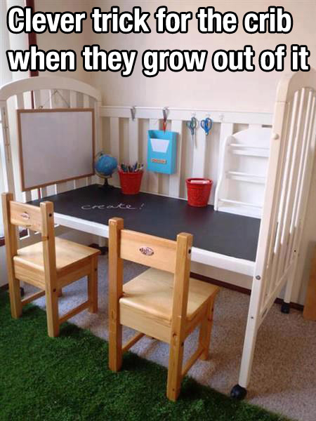 Clever trick for the crib Clever trick for the crib