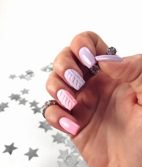Pink Lavender Sweater Nails Pictures, Photos, and Images for Facebook