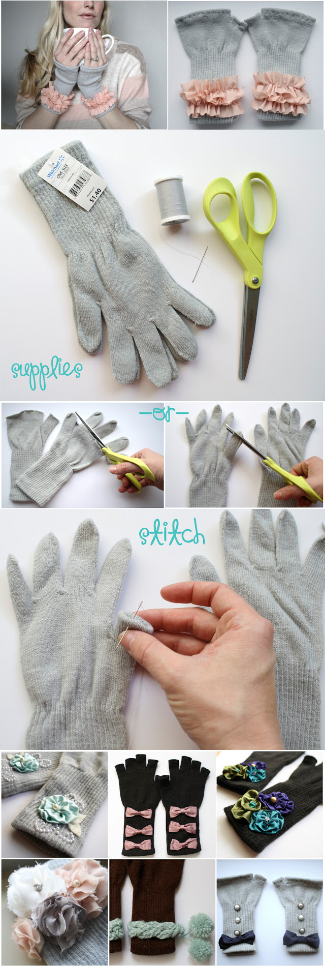 DIY Finger-less Gloves
