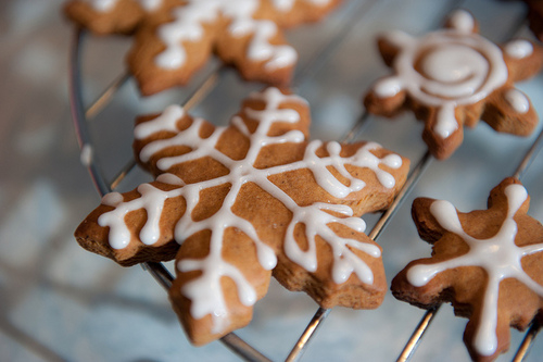 Snowflake designed cookies Snowflake designed cookies