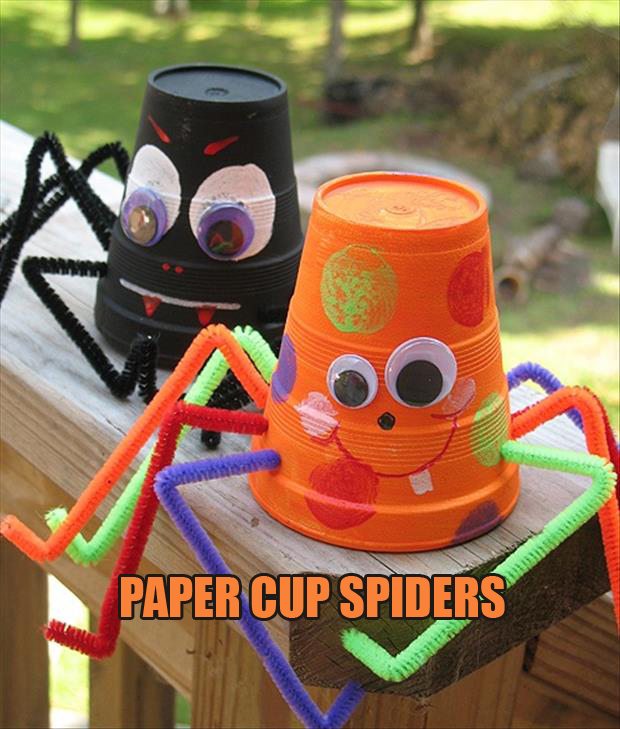 Paper cup spiders