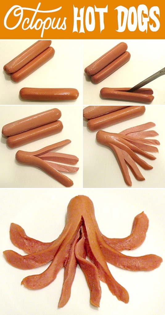 Octopus hot dogs