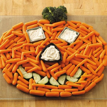Jack o lantern carrot platter Jack o lantern carrot platter