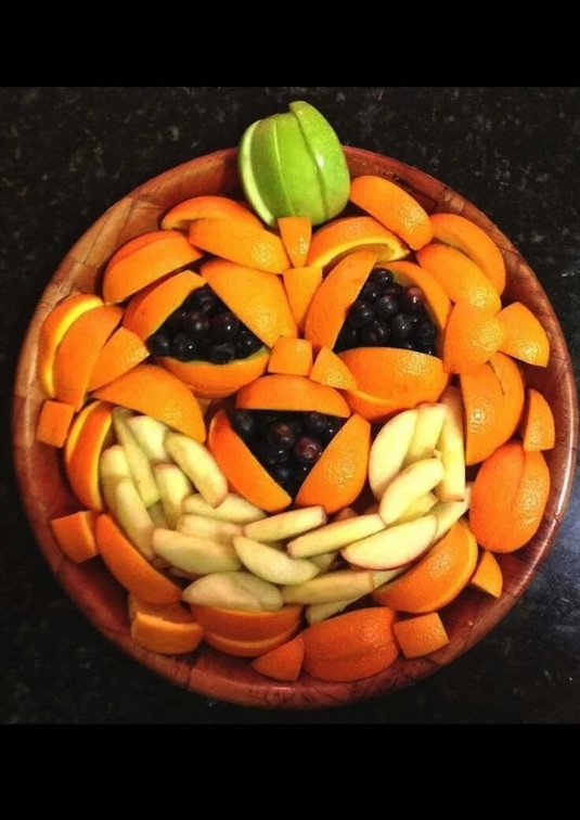 Jack o lantern fruit bowl Jack o lantern fruit bowl