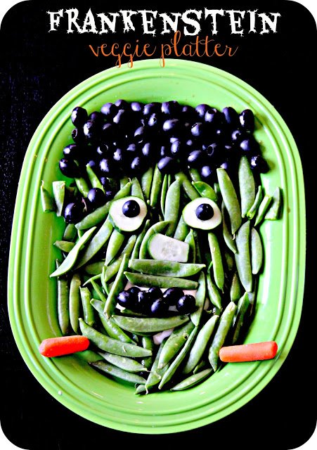 Frankenstein veggie platter Frankenstein veggie platter